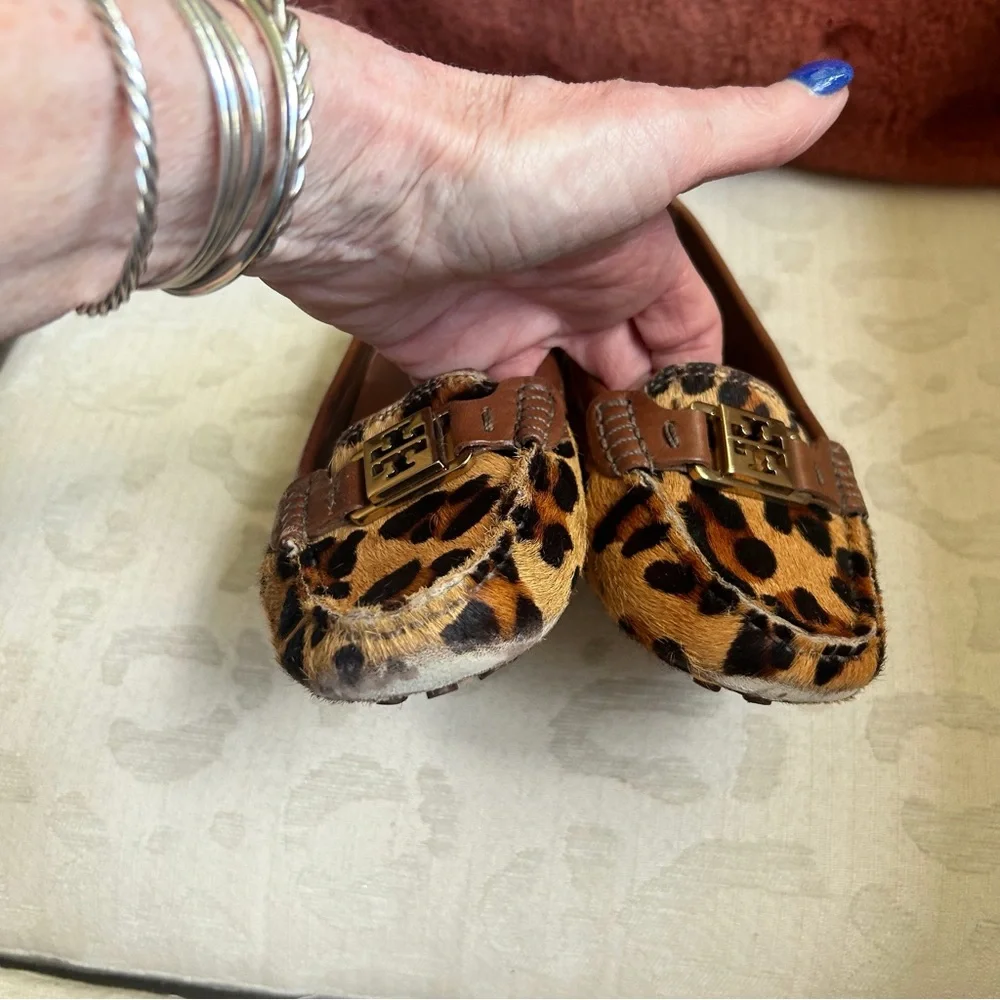 Tory Burch Kendrick Leopard Driver Loafer size 6